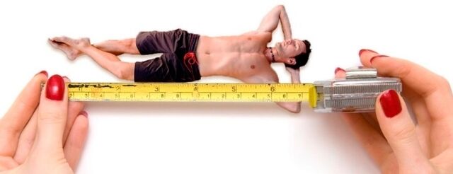 la imagen simboliza la medida del pene masculino antes del agrandamiento